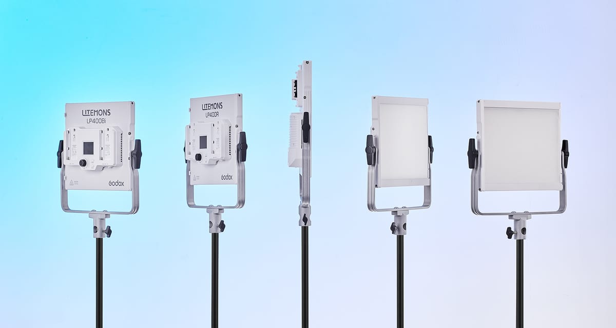 Godox Litemons LP1200R RGB LED-panel til leie i Bodø, sett fra flere vinkler